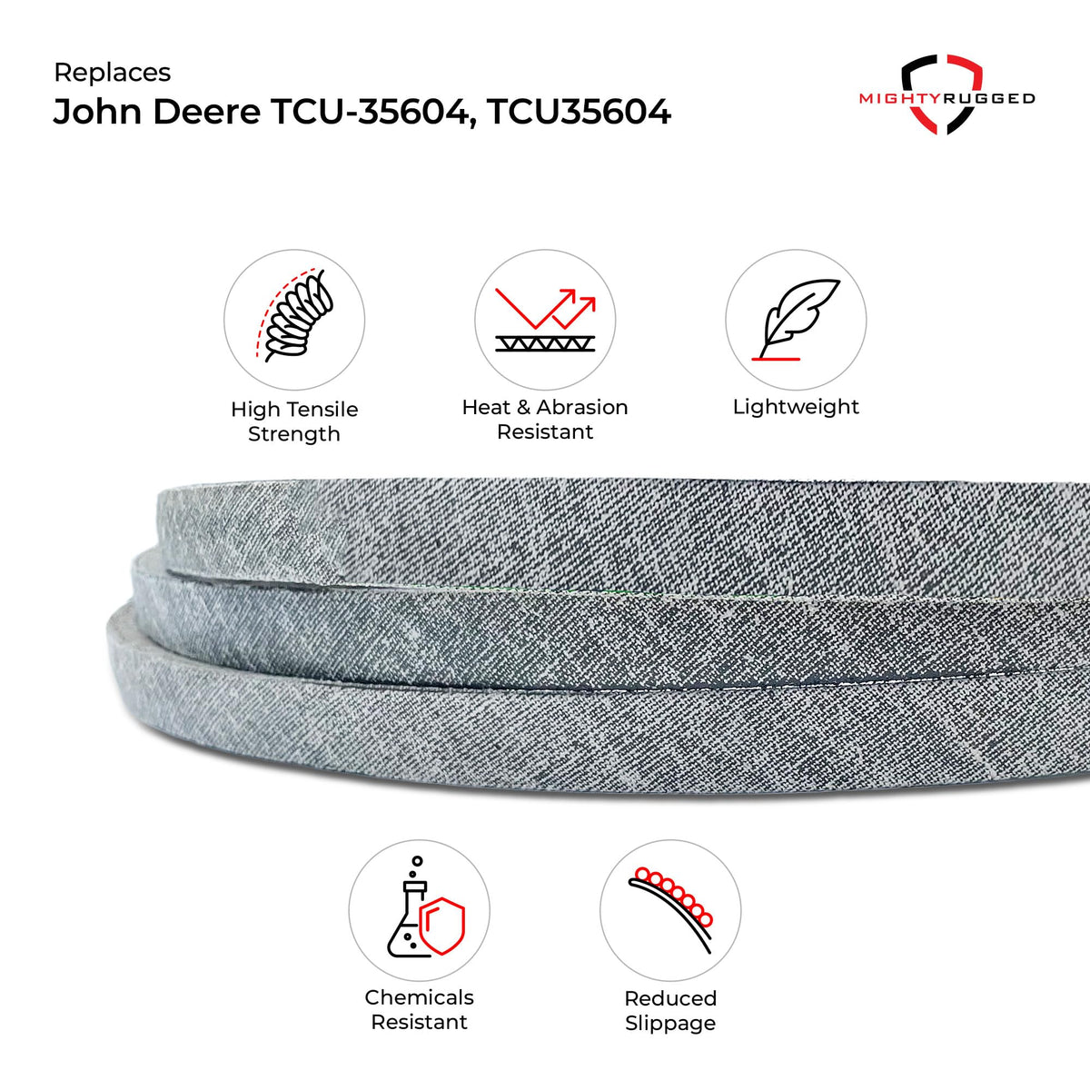 MightyRugged TCU35604 John Deere ZTrak 60 Inch Deck Belt Replacement