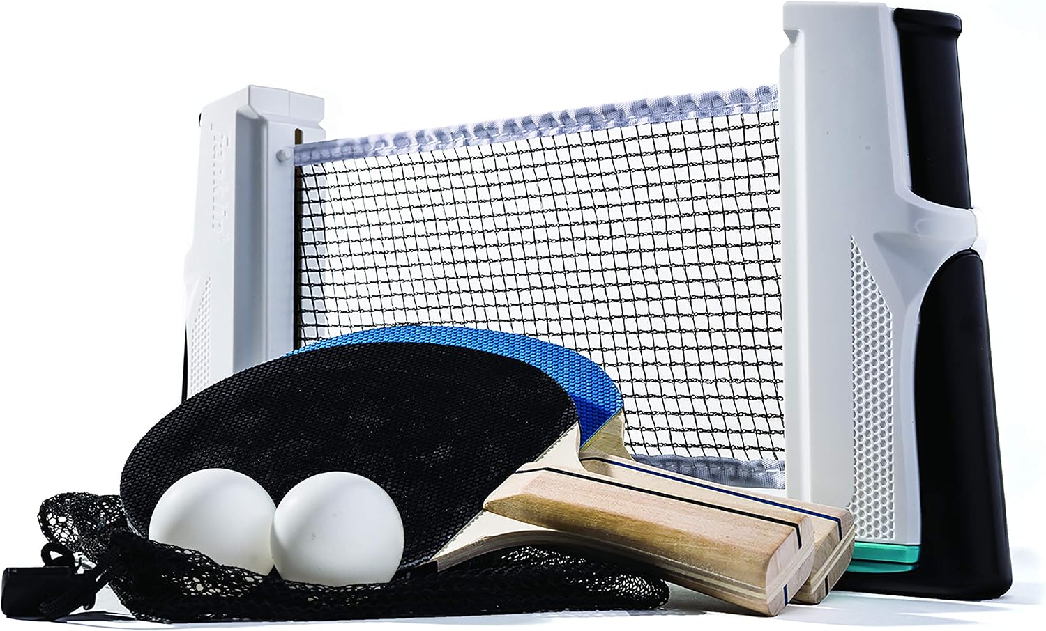 Table Tennis to Go Portable Ping Pong Set - Table Top Ping Pong Net + (2) Paddles - Ping Pong Balls Included - 2