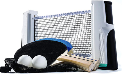 Table Tennis to Go Portable Ping Pong Set - Table Top Ping Pong Net + (2) Paddles - Ping Pong Balls Included - 2