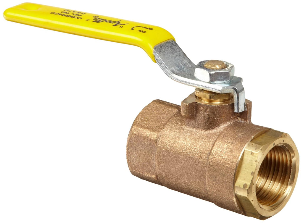 Apollo 32-100 Series Bronze Ball Valve, Two Piece, Inline, Lever, 1" NPT Female