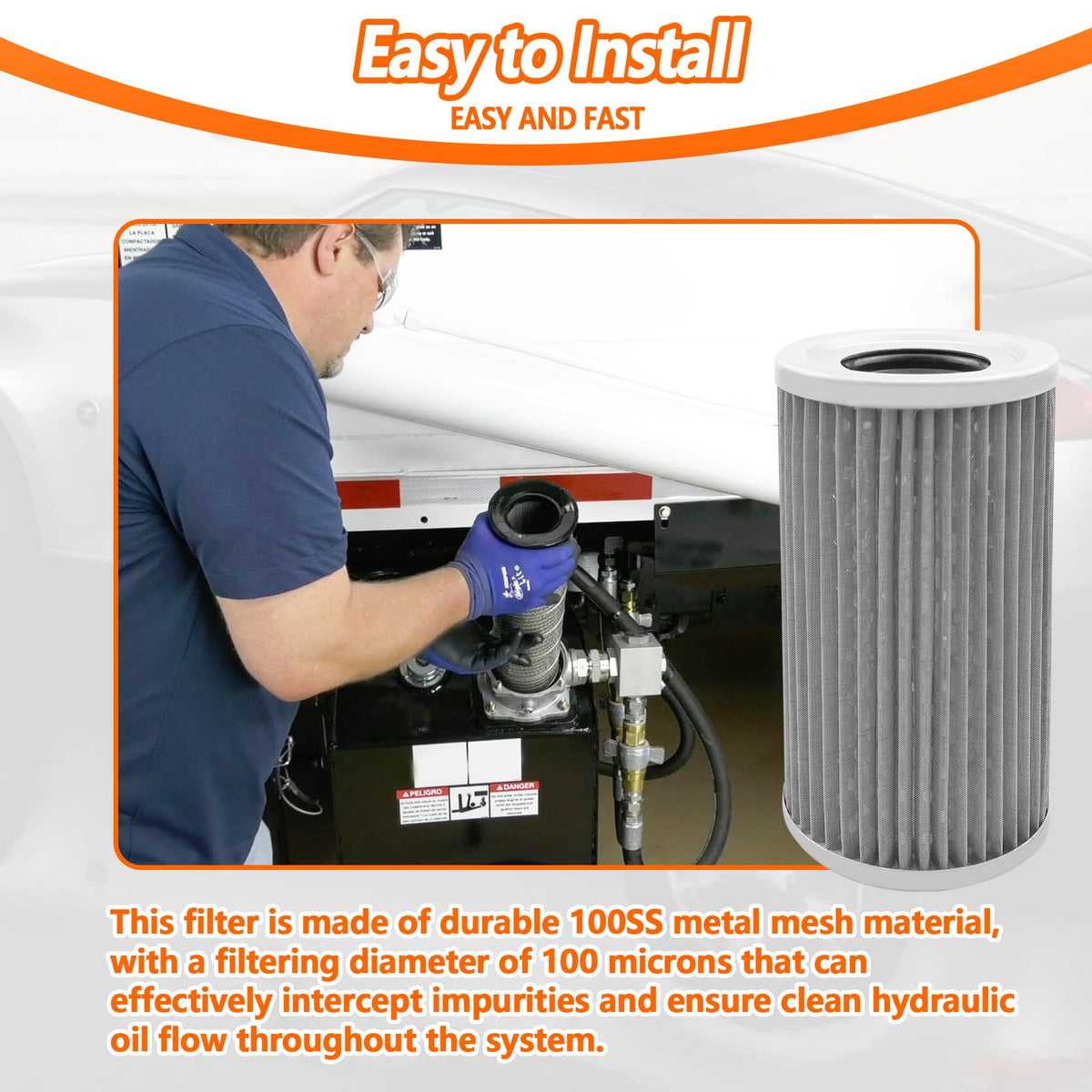 5062-100 Wire Mesh Filter 100 Micron Replace 5062-100V