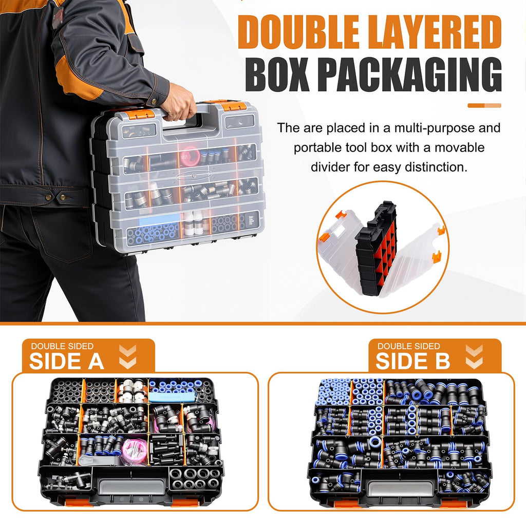 mankk 324PCS Quick Connect Air Hose Fitting Assortment Kit
