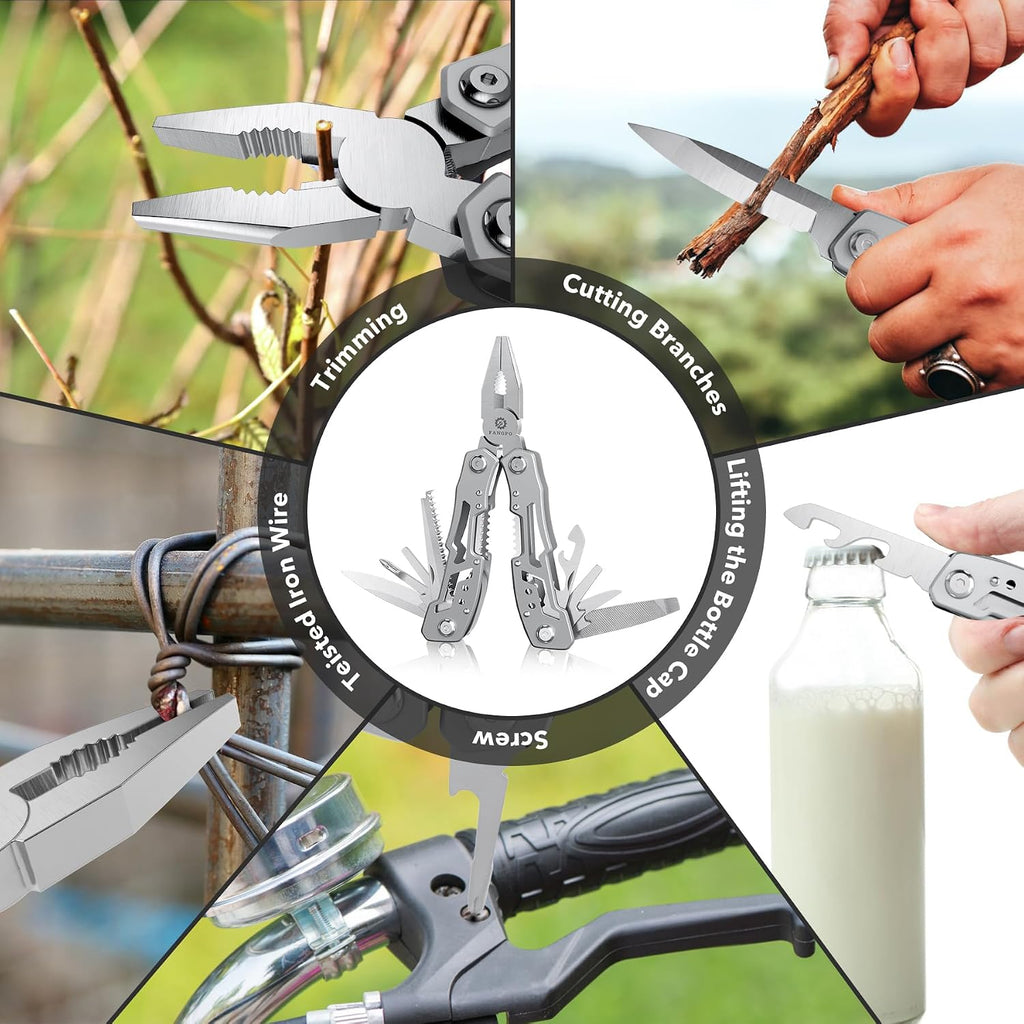 14-In-1 Multitool Pliers，Premium Portable Multi Tool ，with Safety Locking Professional Stainless Steel Multitool