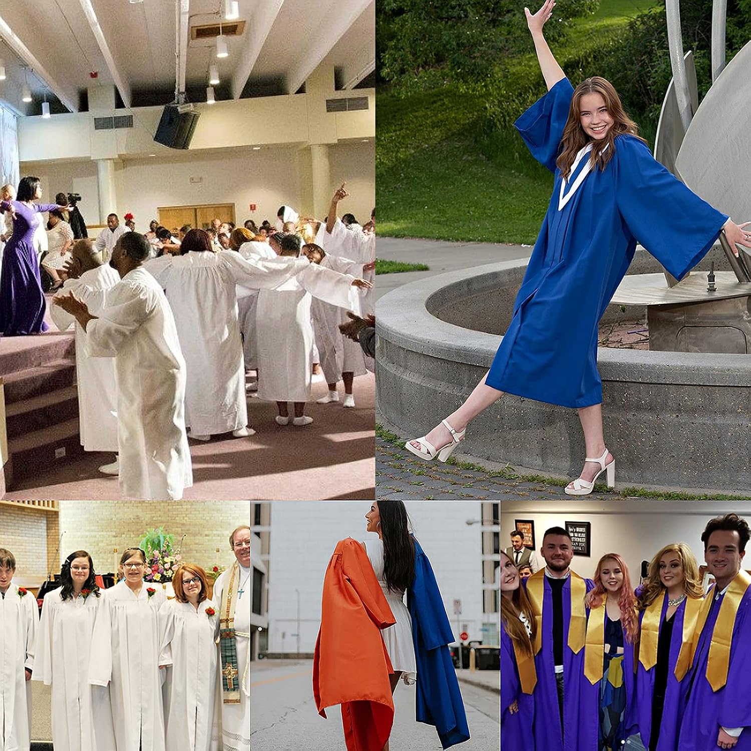 Choir Robe Graduation Gown Baptism Ceremony Robes