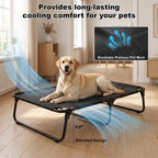 Foldable Outdoor Elevated Dog Cot Bed with Handle
