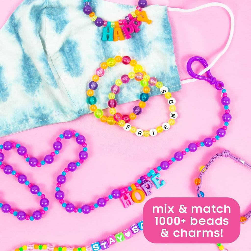 ABC Beads by Horizon Group Usa, 1000+ Charms & Beads, Alphabet Charms, Accent Seed Star Wax Beading Cord, Satin Cord