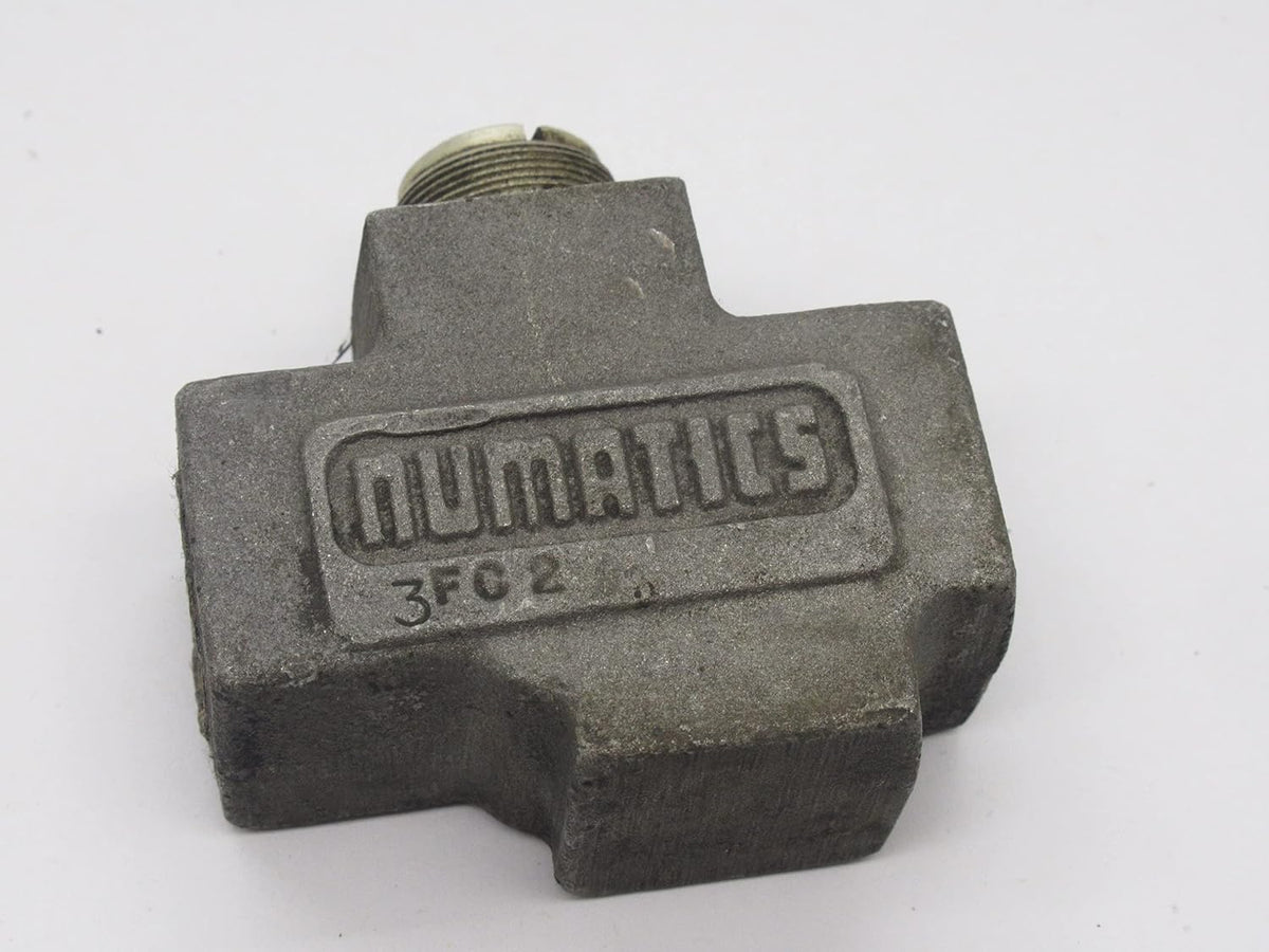 3FC2 3/8IN NPTF, Anodized Aluminum, Flow Control Valve, in LINE, Screw Adjustment