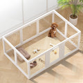 Clear Acrylic Dog Playpen Indoor, Puppy Cat Small Pet Play Pen, Pet Cat Playpen for Rabbits, Dog Fence Crate Kennel