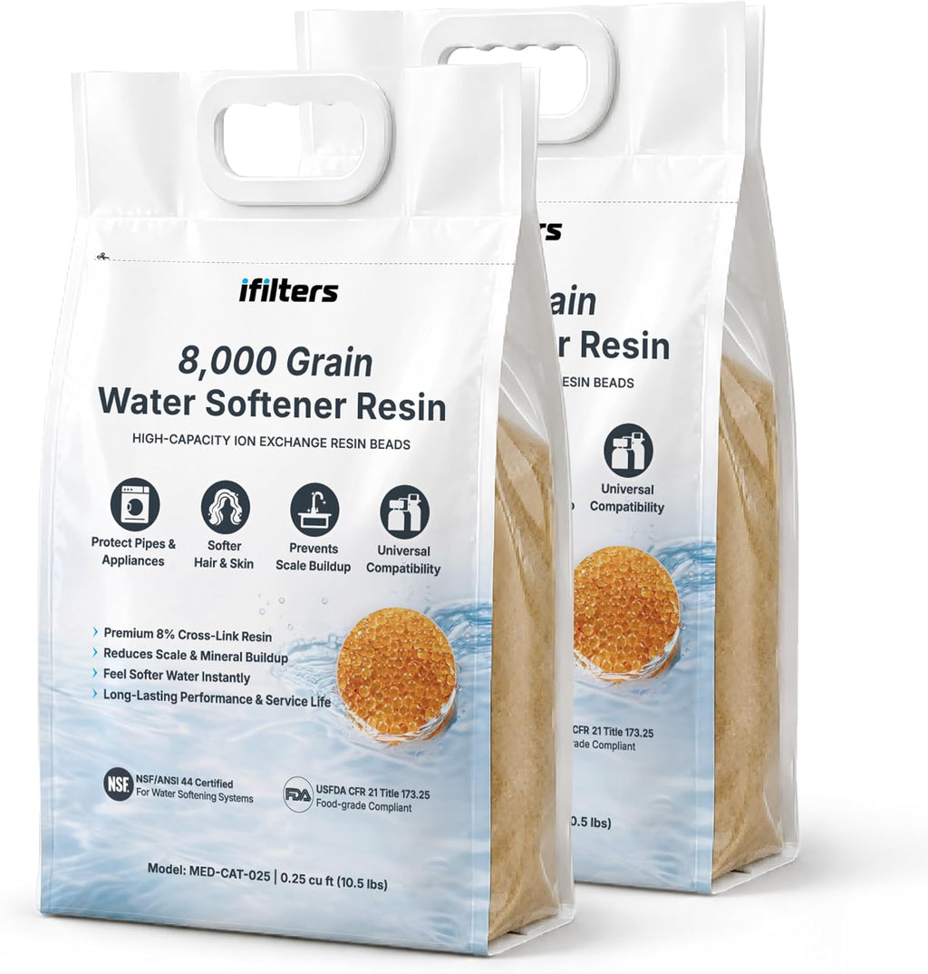 Water Softener Resin Media Replacement - 1/2 Cubic Foot (CuFt) | 100% Ion Exchange High Quality Premium Cation |
