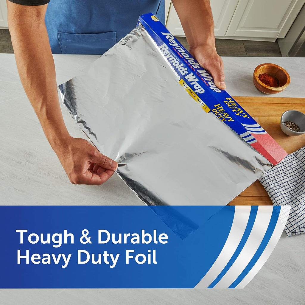 Wrap Heavy Duty Aluminum Foil, 18 Inch Width, 75 Square Feet