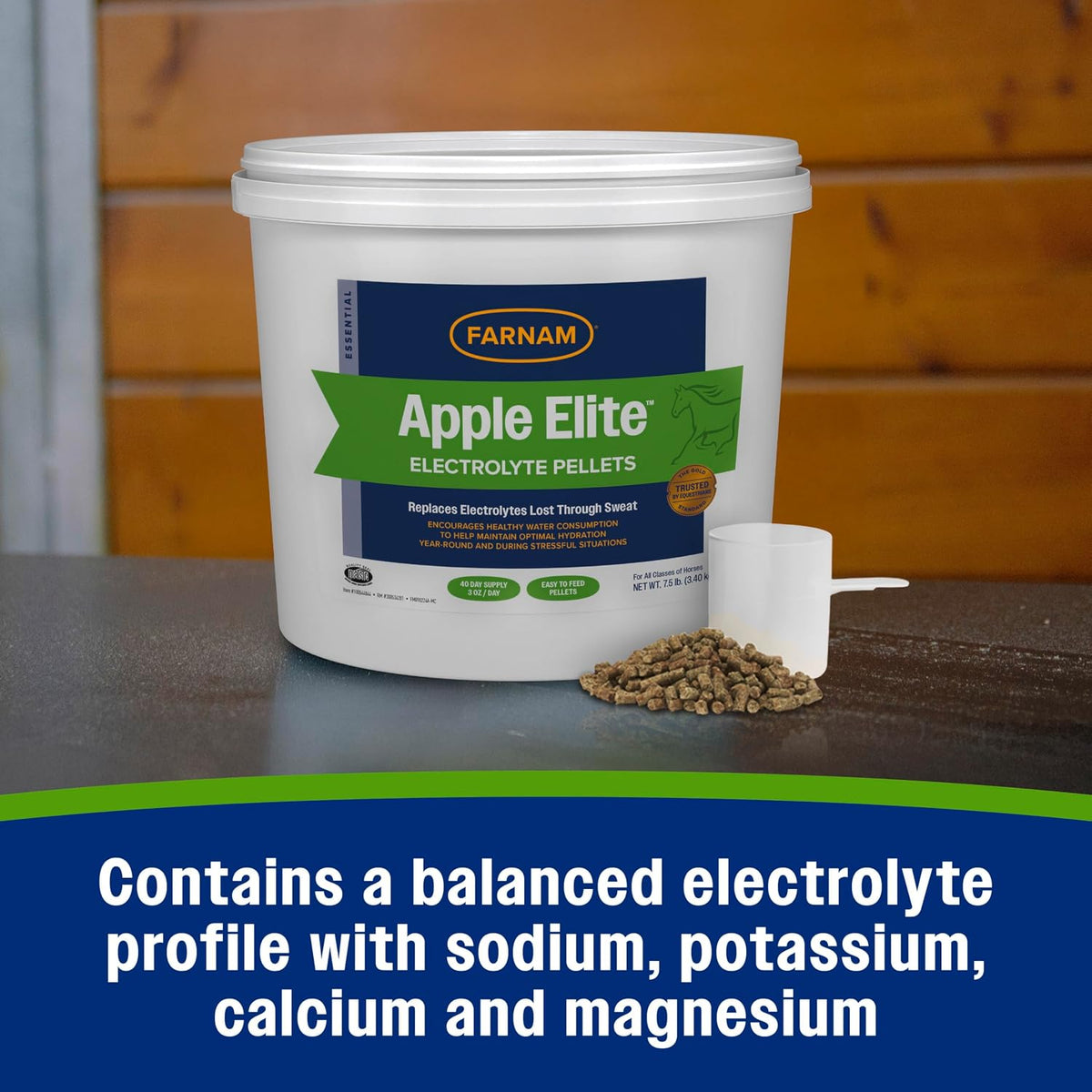 Apple Elite Horse Electrolytes Pellets Supplement, 40 Day Supply
