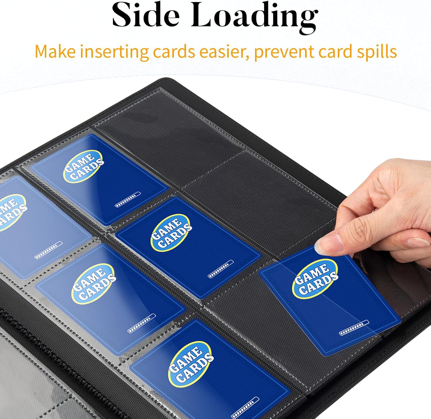 Heavy Duty Card Binder, Fabmaker 9 Pocket Trading Card Binder for 360 Cards | Sleek Side-Loading Card Album, Sturdy