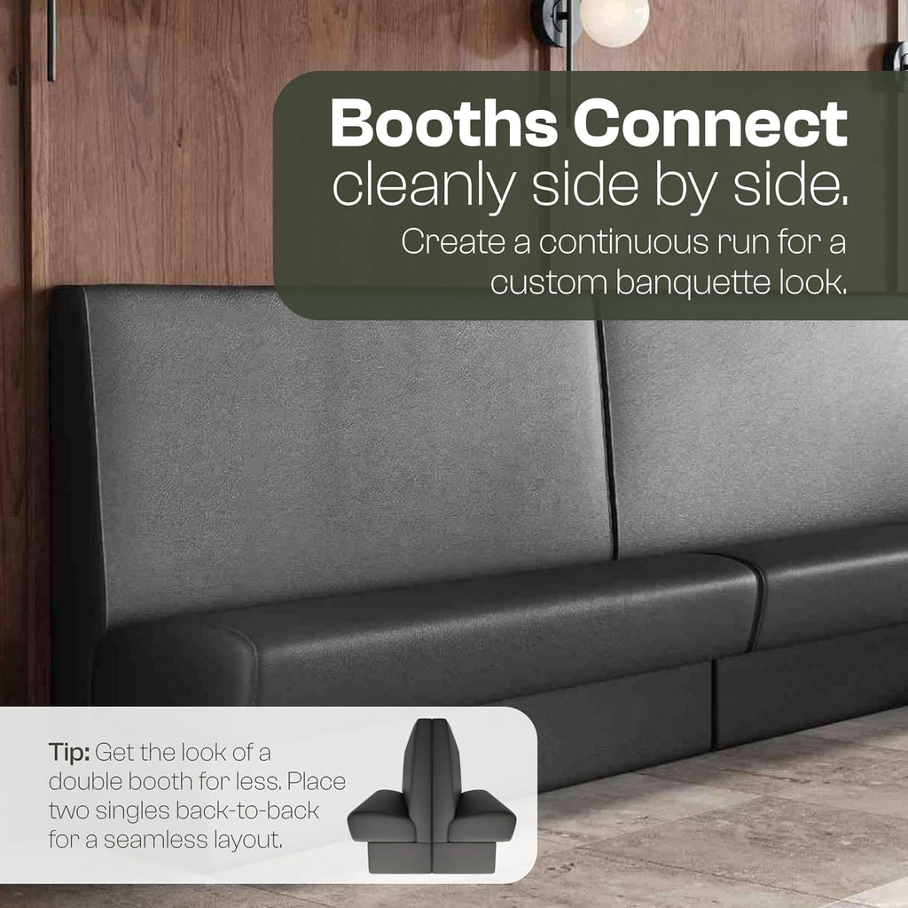 60" Restaurant Vinyl Booth Seating Bench – Quick-Ship Modular Commercial Booth with Birch Plywood Frame, High-Density