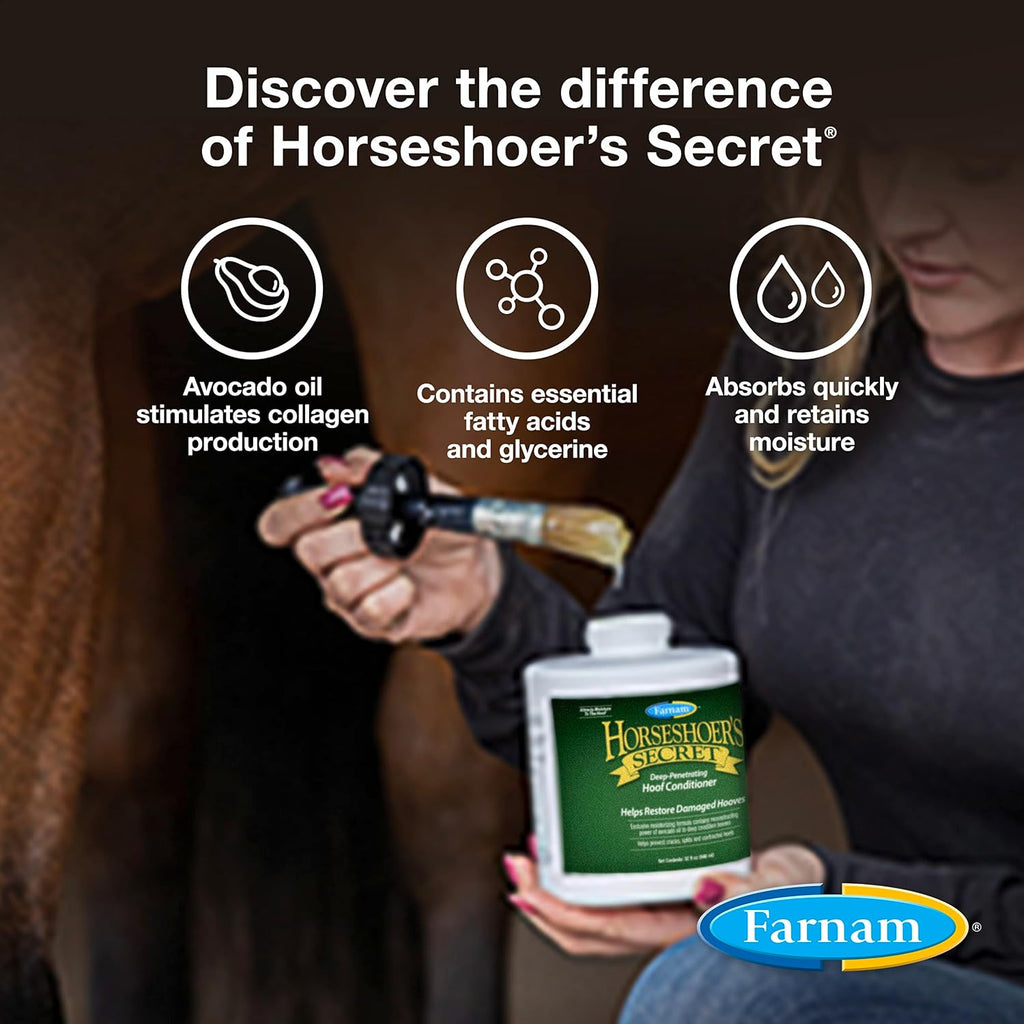 Horseshoer's Secret Deep-Penetrating Hoof Oil for Horses, 32 Oz