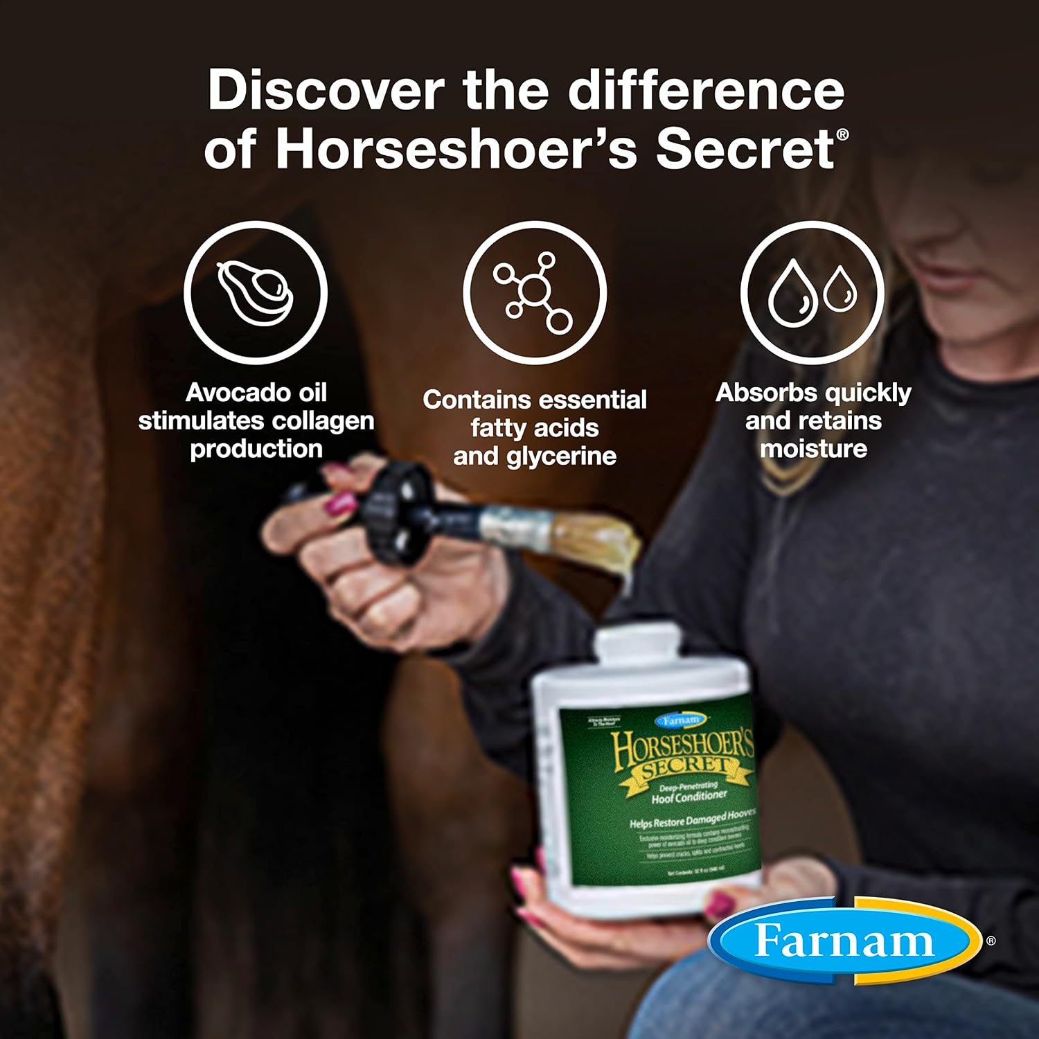 Horseshoer's Secret Deep-Penetrating Hoof Oil for Horses, 32 Oz