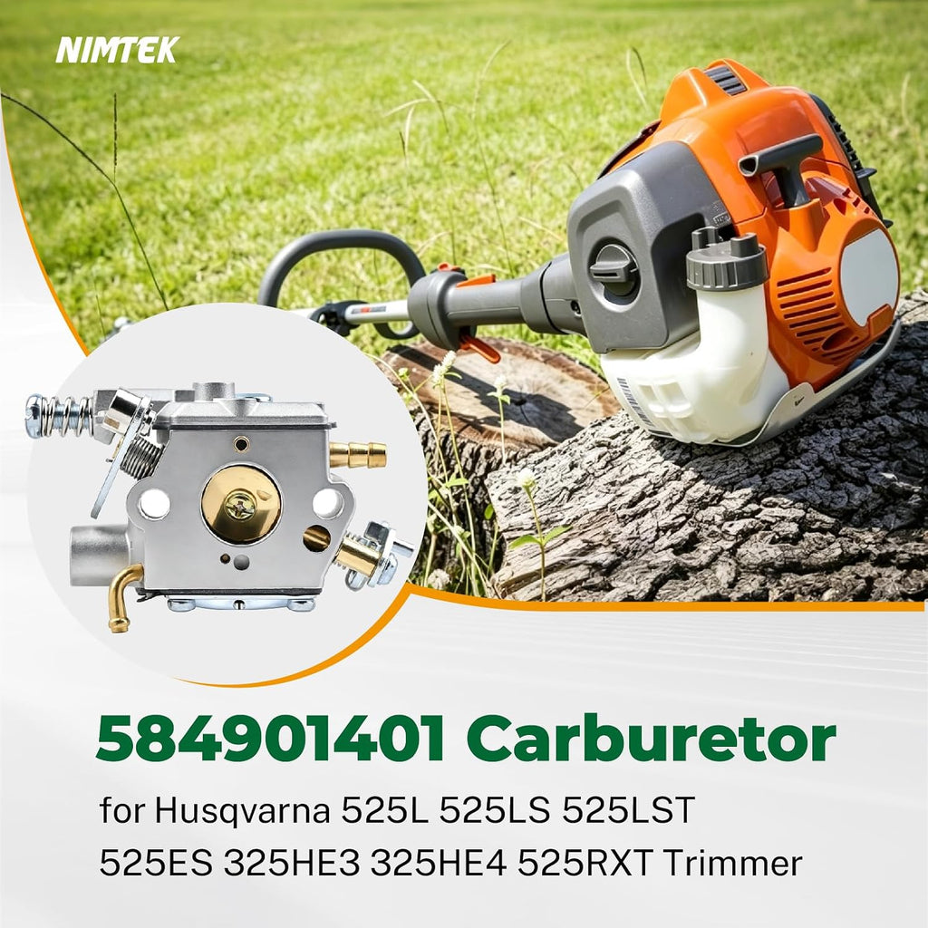 NIMTEK 584901401 Carburetor for Husqvarna 525L String Trimmer Brushcutter