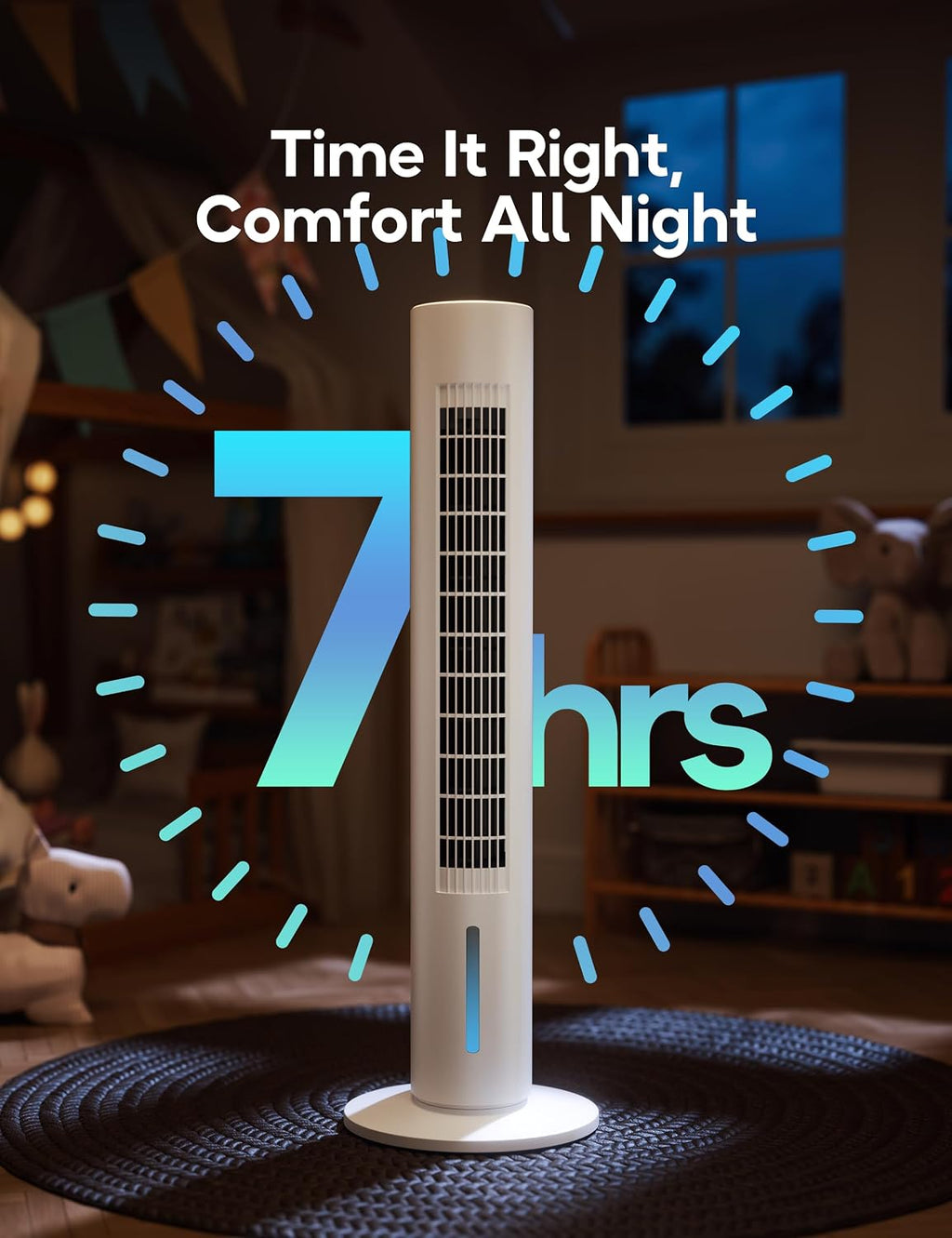 Windowless Portable Air Conditioner, 35.2" Evaporative Air Cooler for Room No Window, 7H Timer, 4 Modes, Remote