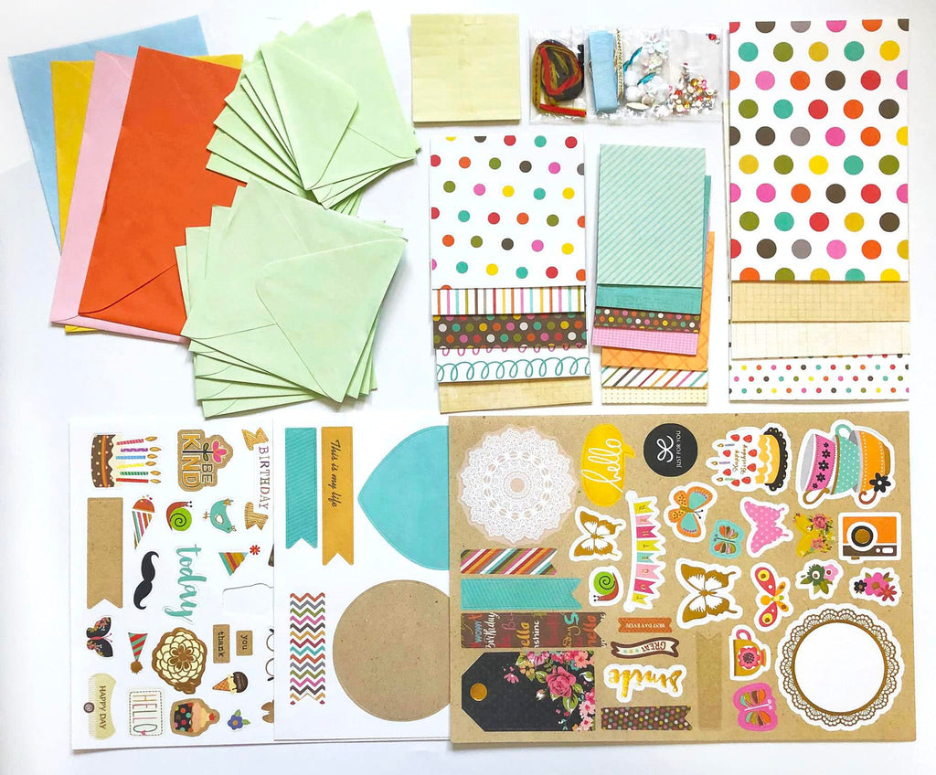 Greeting Card Making Supplies Envelope Kit Gift Anniversary Craft