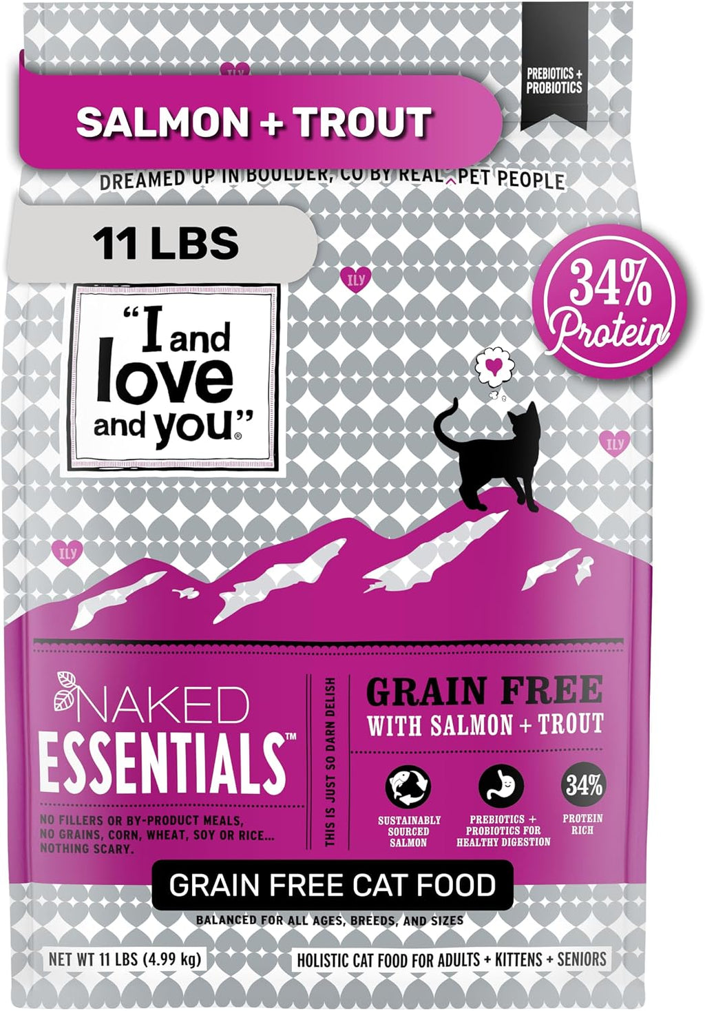 Naked Essentials Dry Cat Food, Salmon & Trout | 11lb