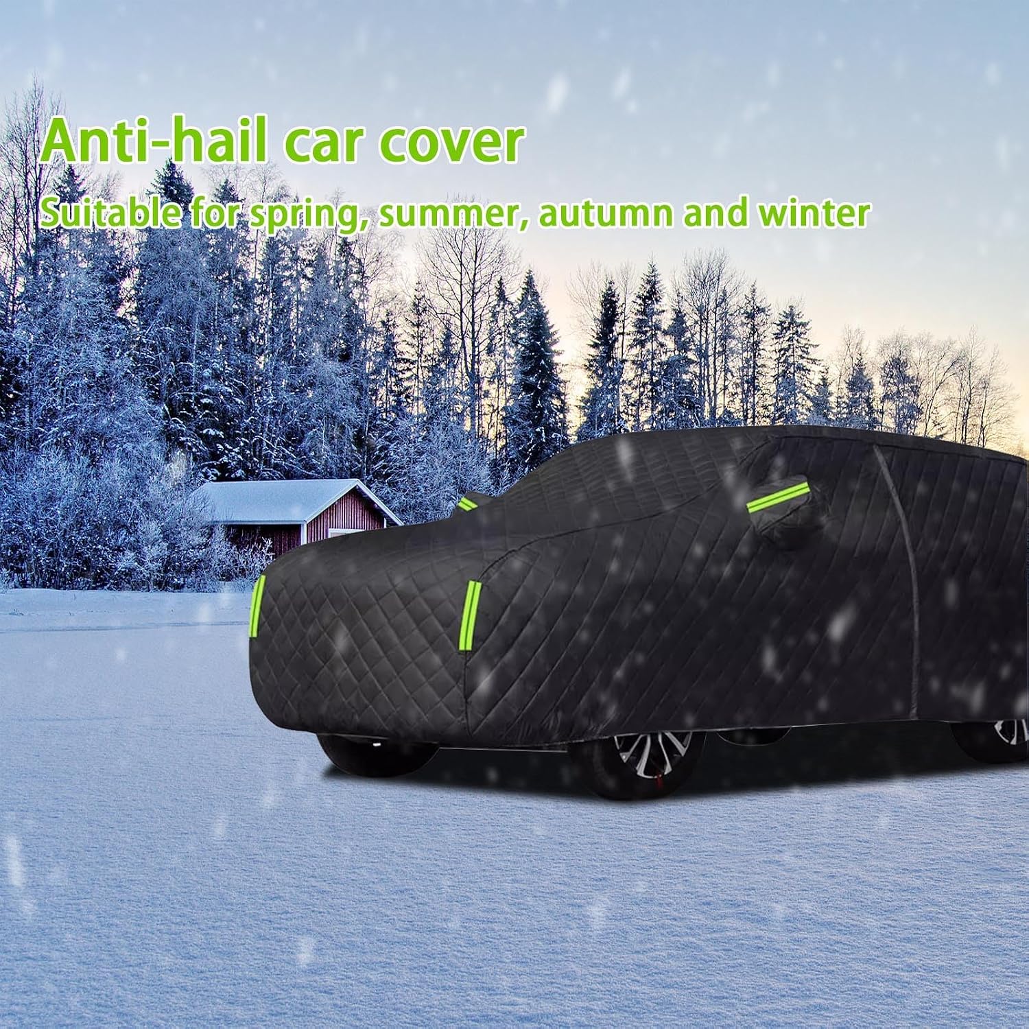 Hail Protector Car Cover Compatible with Toyota 4Runner 1995-2025 SUV 5 Layers Car Cover for Padded Hail Waterproof