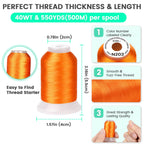 80 Spools Polyester Embroidery Machine Thread Kit
