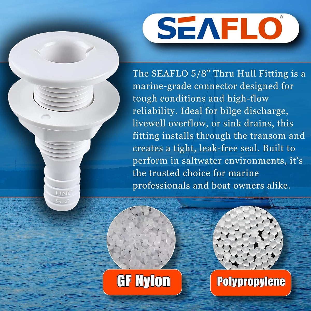 SEAFLO Thru Hull Fittings (5/8")