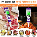 Food pH Meter, Digital pH Meter for Food Fermentation Canning