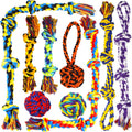 Large Tough Chew Toys for Aggressive Chewers Large Breed,Heavy Duty Dental Rope Toys Kit for Medium Dogs,5 Knots