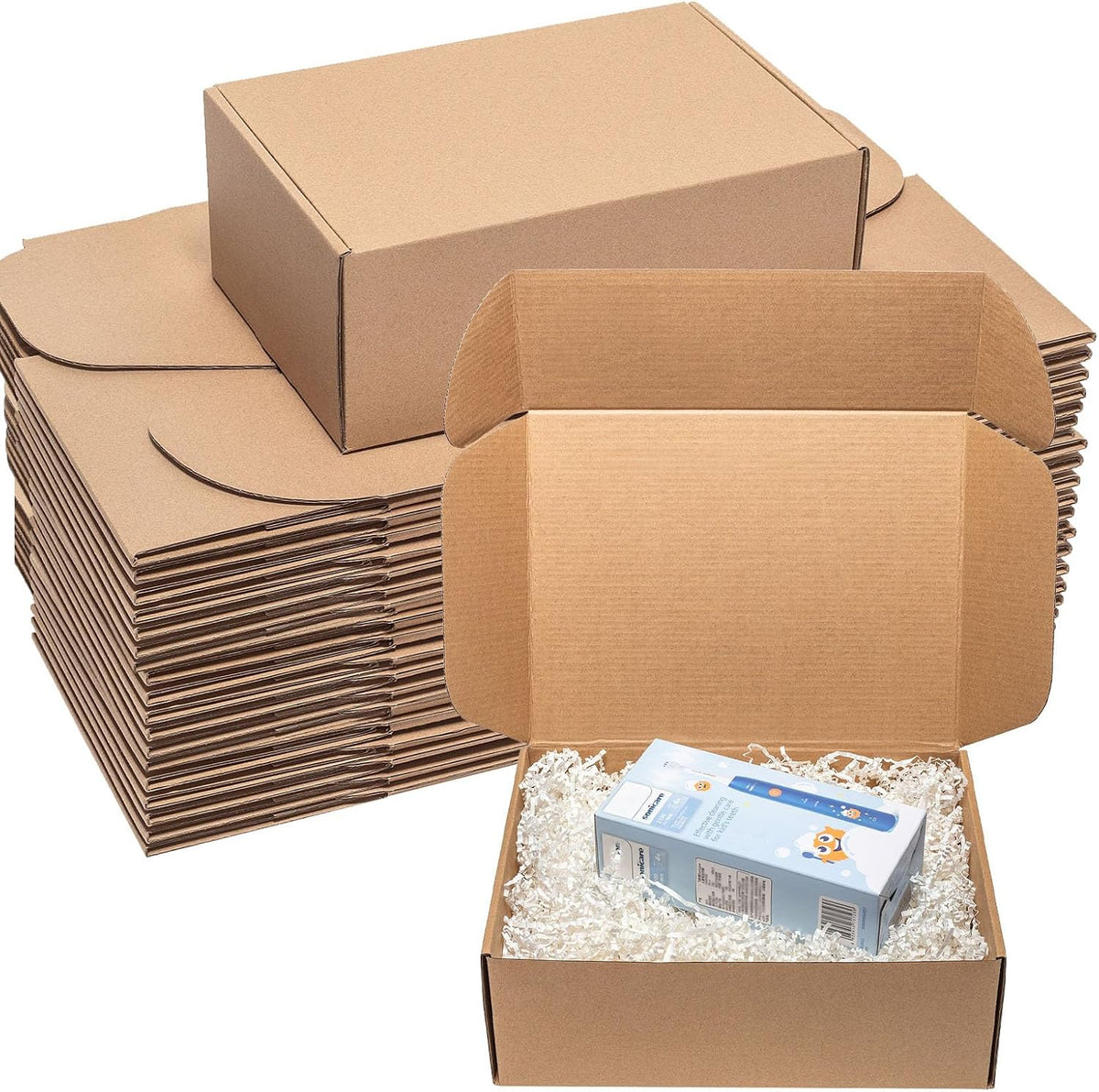 Shipping Boxes 12x9x4 Inch 25 Pack Corrugated Cardboard Mailer Brown