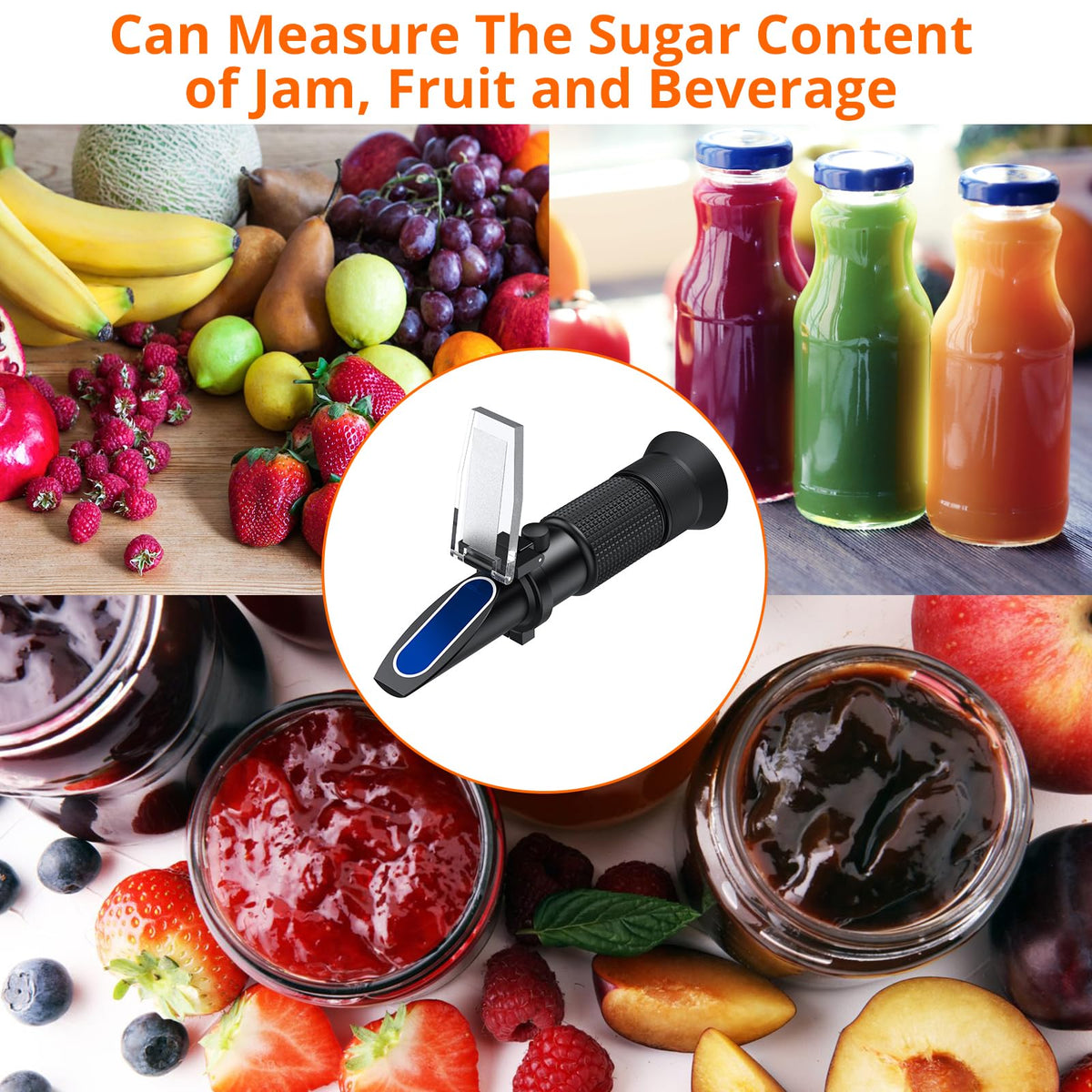 0-80% Brix Refractometer - ATC Handheld for Juice/Jam/Syrup