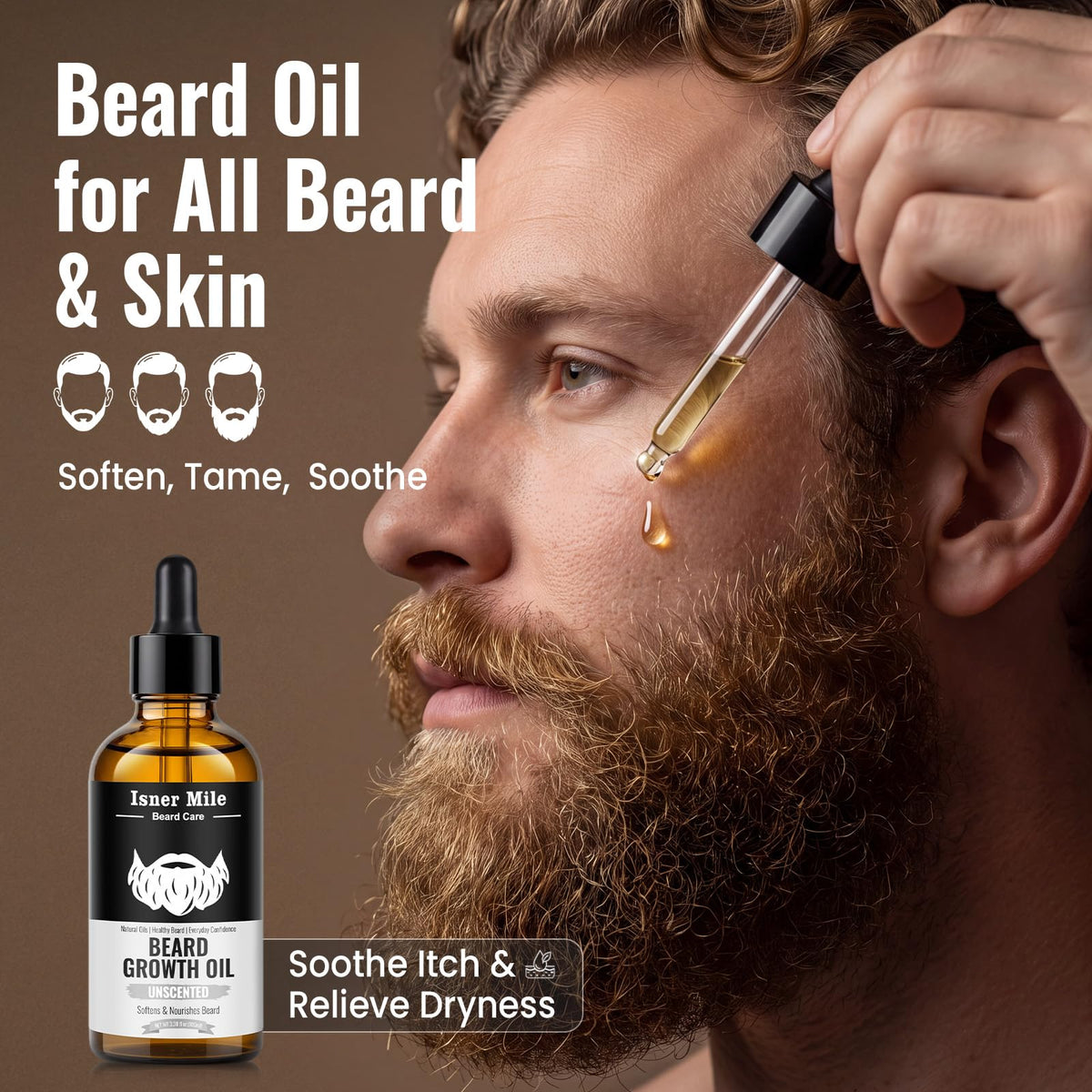 3.38 fl Oz Beard Oil Christmas Stocking Stuffers for Men Him Dad