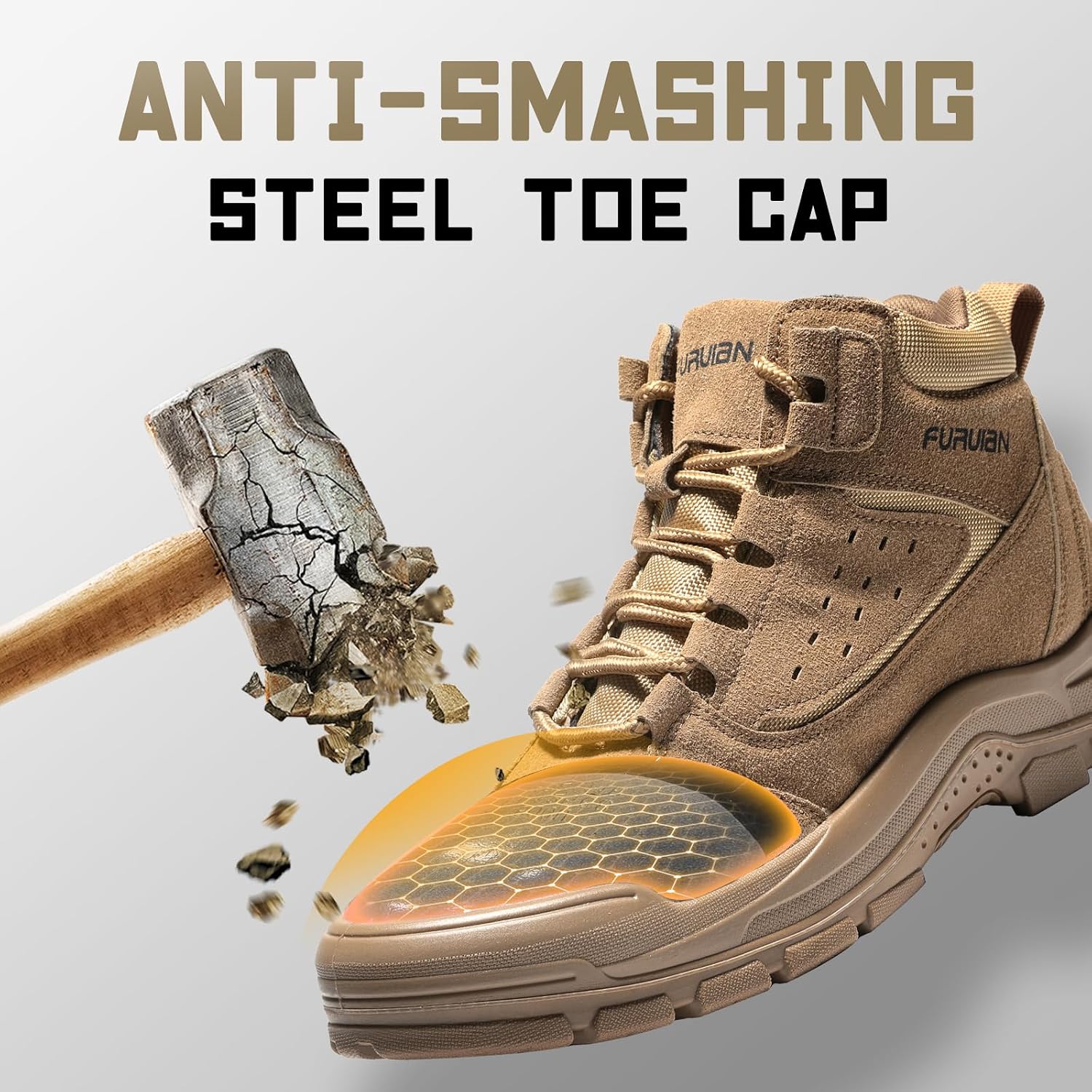 Steel Toe Boots for Men Women Lightweight Work Boots Pioneer Series | ASTM Certificated Safety Shoes, Width Option