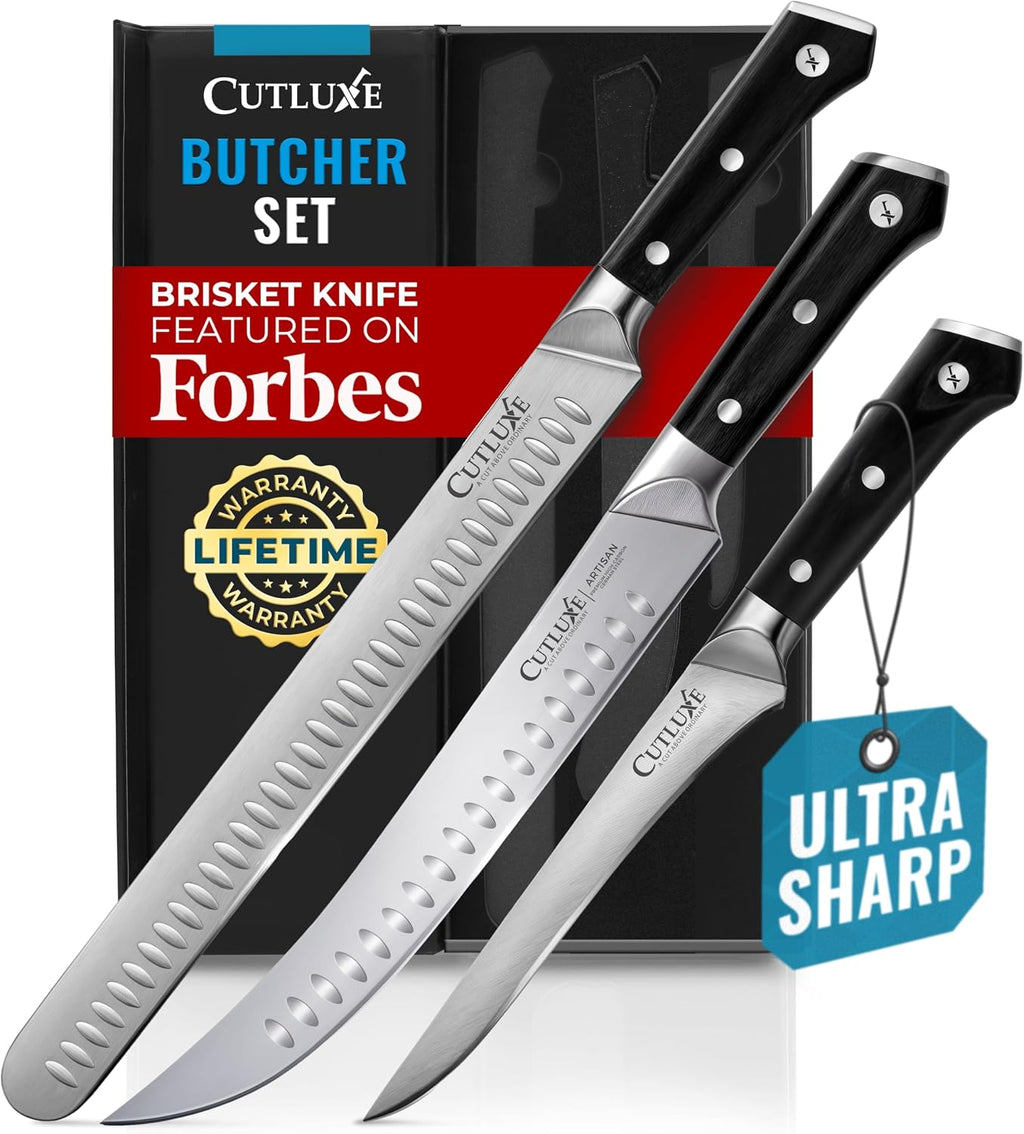 Butcher Knife Set, Brisket, Breaking & Boning Knife for Meat