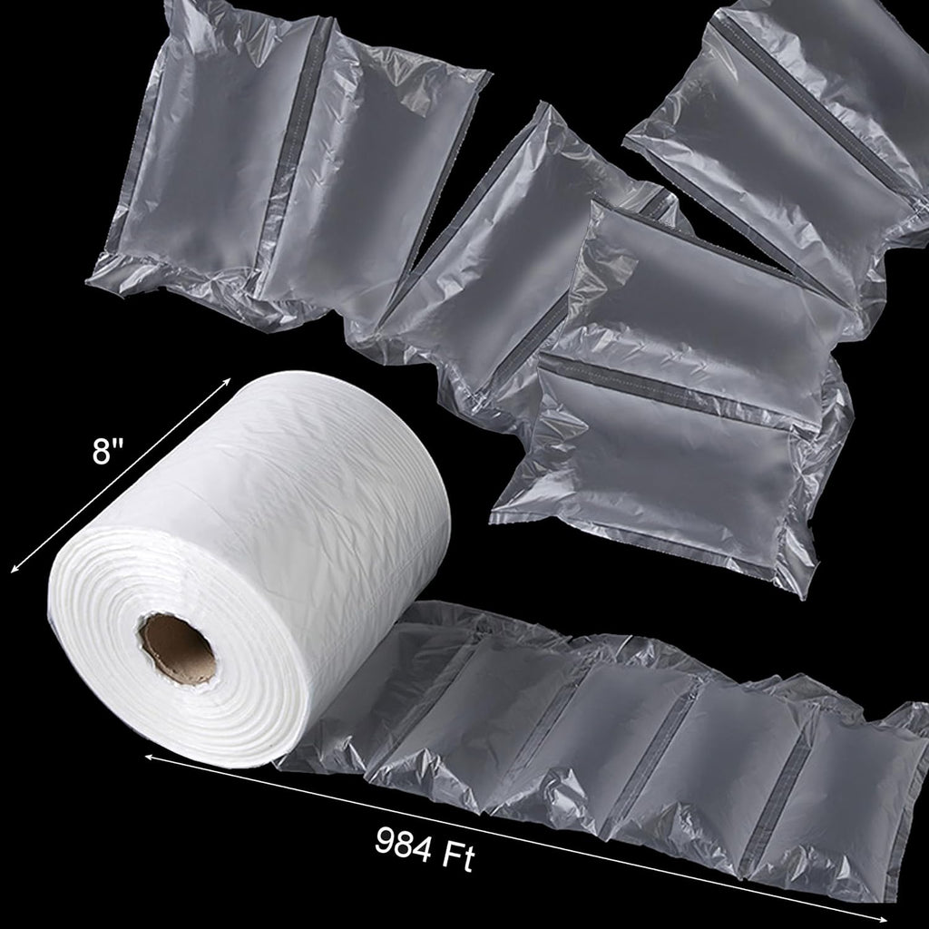 [2 ROLLS] Cycence Air Pillow Space Filler - 8" x 5" x 984 Ft/Roll - Air Pillow Space Filler for Shipping Packing