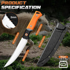 Outdoor Knife for Boning - Trailing Point Boning Knife Orange