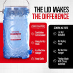 Plastic Tote Ice Bucket With Lid, 6 Gallon, Commercial-Grade