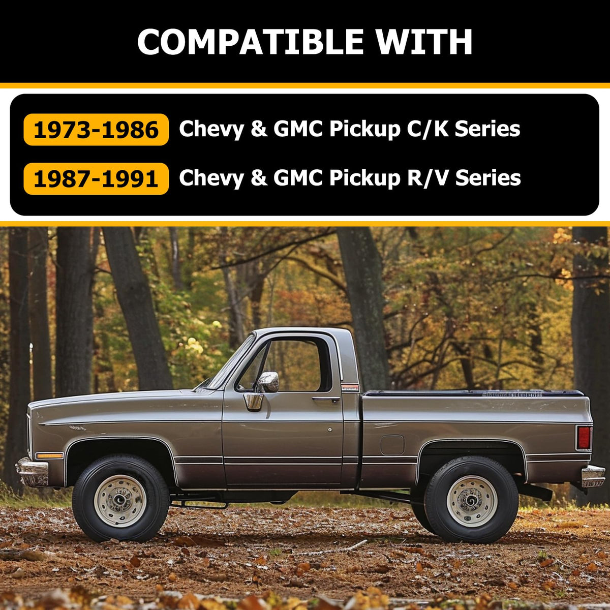 KUAFU Fuel Tank Strap Compatible with 1973-1991 Chevy