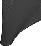 4FT Spandex Table Cover Rectangular Stretch Spandex Tablecloth (Black,4FT)