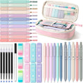 School Supplies with Cute Pen Case, 39ct, Pink | Back to School Stationery Set, Essentials for College & Nursing