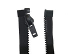 EZ-Xtend Lenzip #10 Separating Zipper, Dbl Plastic Lock Pull (Black, 18")