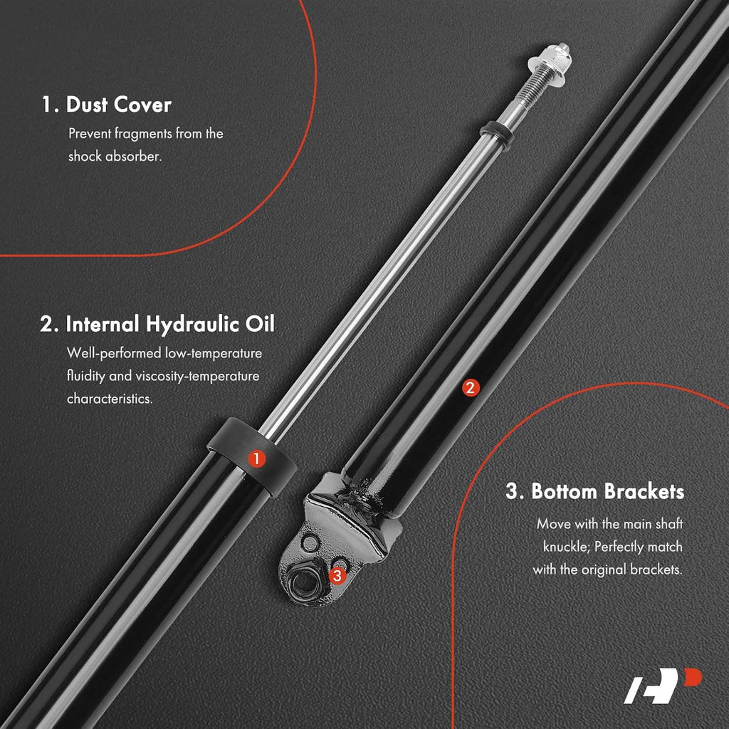A-Premium Rear Shock Absorbers, Set of 2 - Compatible with Nissan
