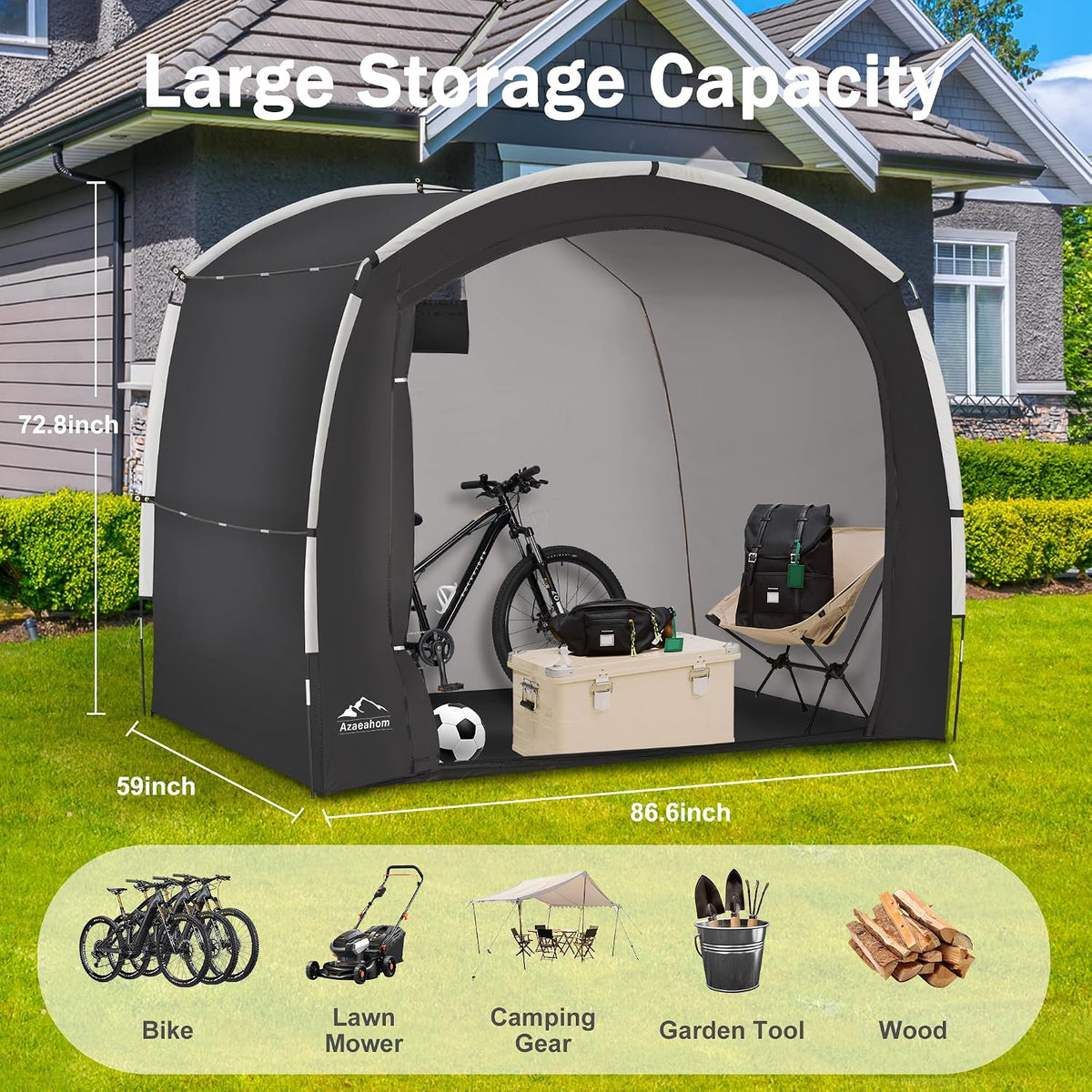 Bike Storage Shed Tent Waterproof Outdoor Easy Setup Portable XL