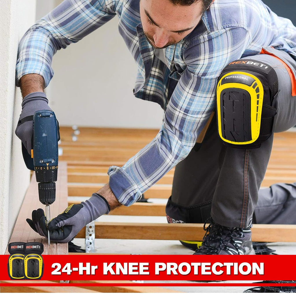 Knee Pads for Men, Anti-slip Construction Gel Knee Pads for Work
