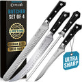 Butcher Knife Set, Brisket, Breaking & Boning Knife with Honing Rod