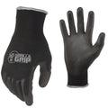 Work Gloves, XLarge, 15 Pair, Black and Gray