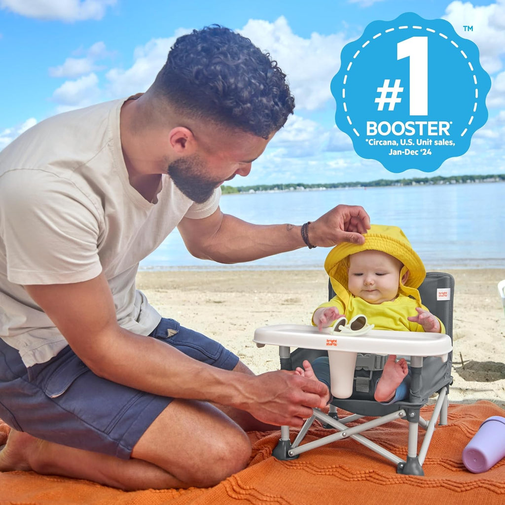 Pop ‘N Sit Portable Booster Seat, 3-in-1 Floor Seat, Travel High Chair & Toddler Booster with Feeding Tray