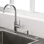 KANARY Sink Top Air Switch Kit(All Brass Button) for Garbage Disposal with Power Module (Round,Chrome)