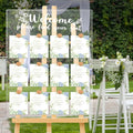 24x18 Inch Acrylic Wedding Seating Chart Board Display - Welcome Please Find Your Seat Sign for Reception with 15 Wax
