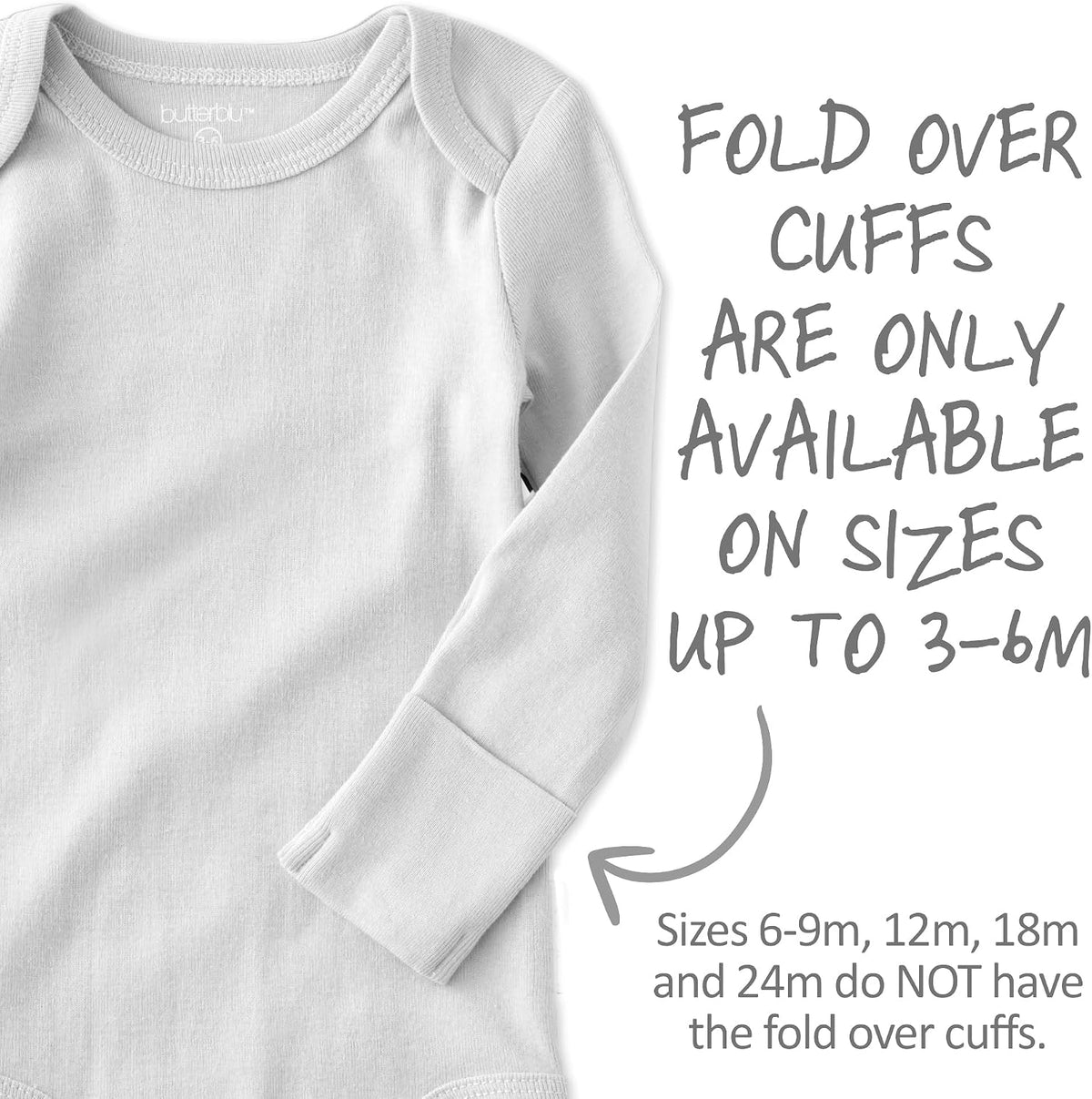 Sterling 3-Pack Side Snap Long Sleeve Bodysuits 100% Cotton
