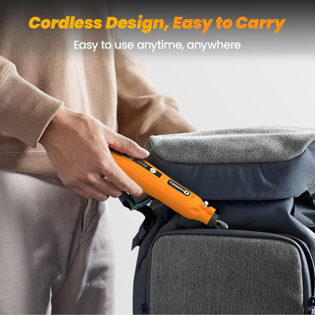 Mini Cordless Rotary Tool, 5-Speed and USB Charging Rotary Tool Kit with 69 Accessories, Multi-Purpose 3.7V Power